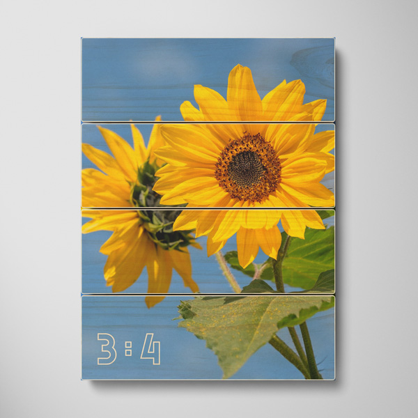 3:4 Dikey Parçalı Ahşap Tablo (SB)