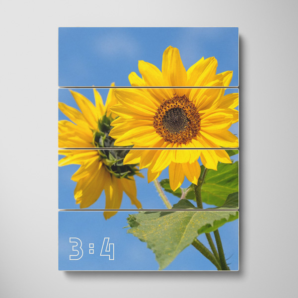 3:4 Dikey Parçalı Ahşap Tablo (UVB)