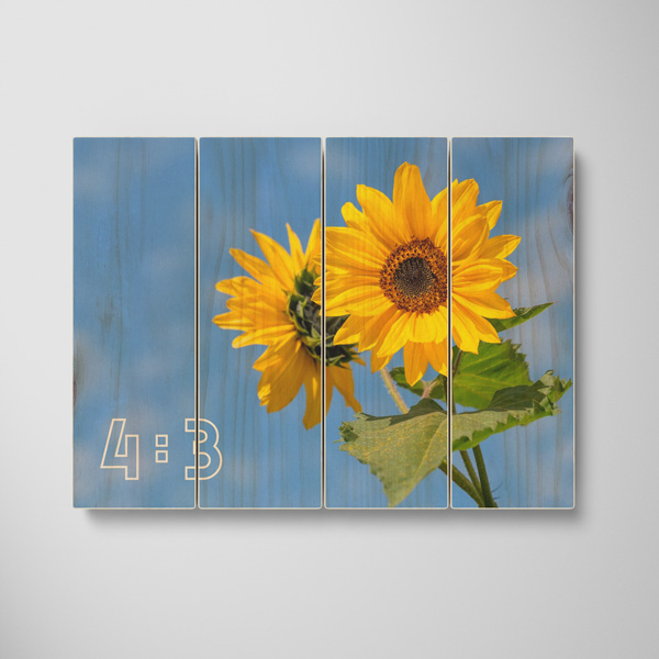 4:3 Yatay Parçalı Ahşap Tablo (SB)