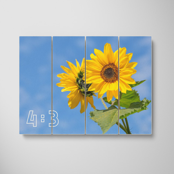 4:3 Yatay Parçalı Ahşap Tablo (UVB)